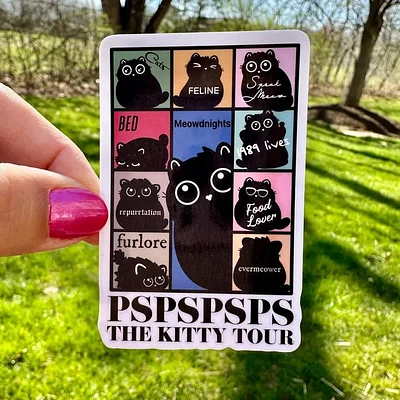 The Eras Tour Cat Sticker