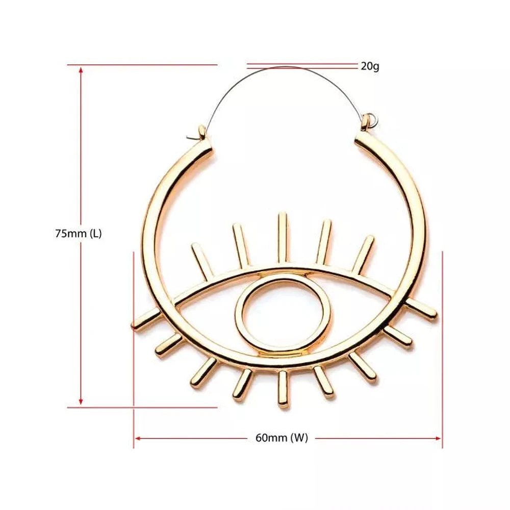 Perchas para enchufes de mal de ojo recortadas con PVD dorado