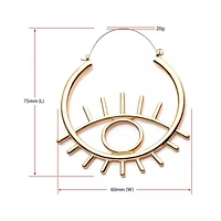 Perchas para enchufes de mal de ojo recortadas con PVD dorado