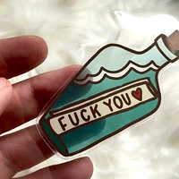 F*ck You Message dans une bouteille Sticker