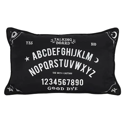 Cojín Tabla Ouija en blanco y negro