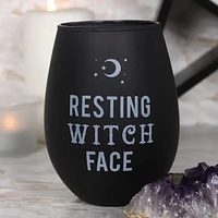 Resting Witch Face Wine Glass