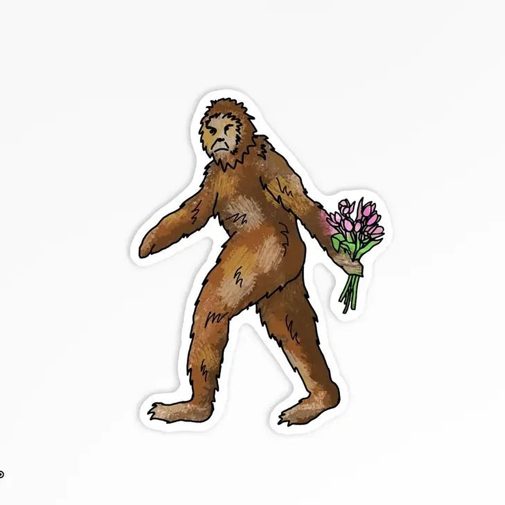 Romantic Sasquatch Sticker