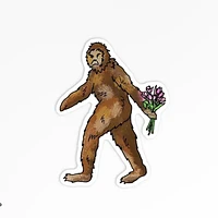 Romantic Sasquatch Sticker