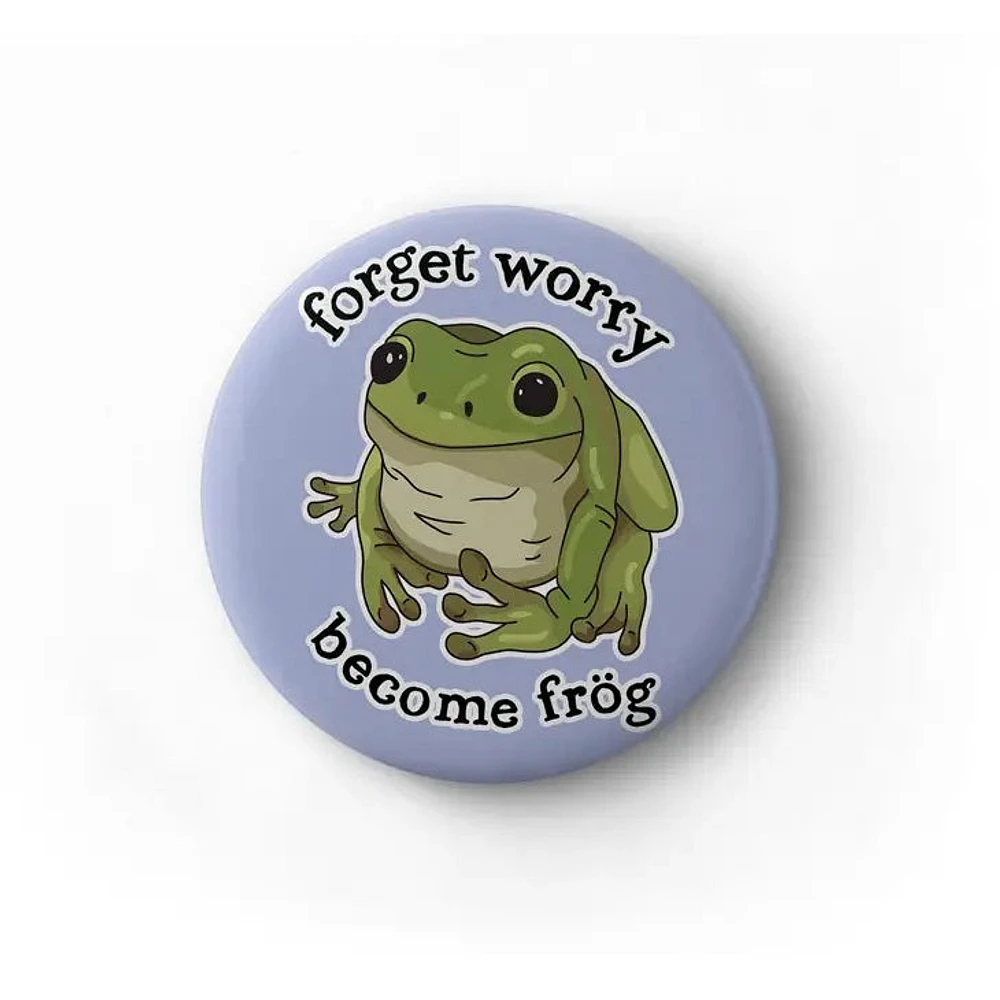 Forget Worry Frog Pin