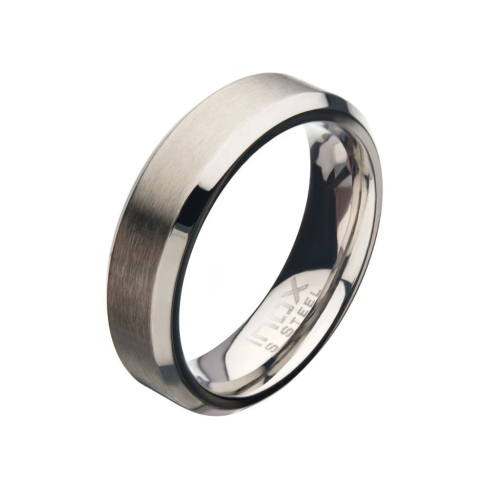 Steel Matte Beveled 6mm Size 9