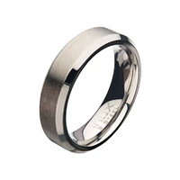 Steel Matte Beveled 6mm Size 9