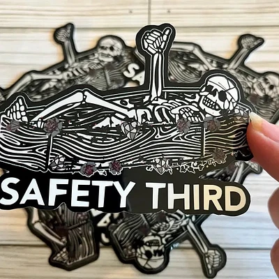 Safety Third Vinyl Sticker