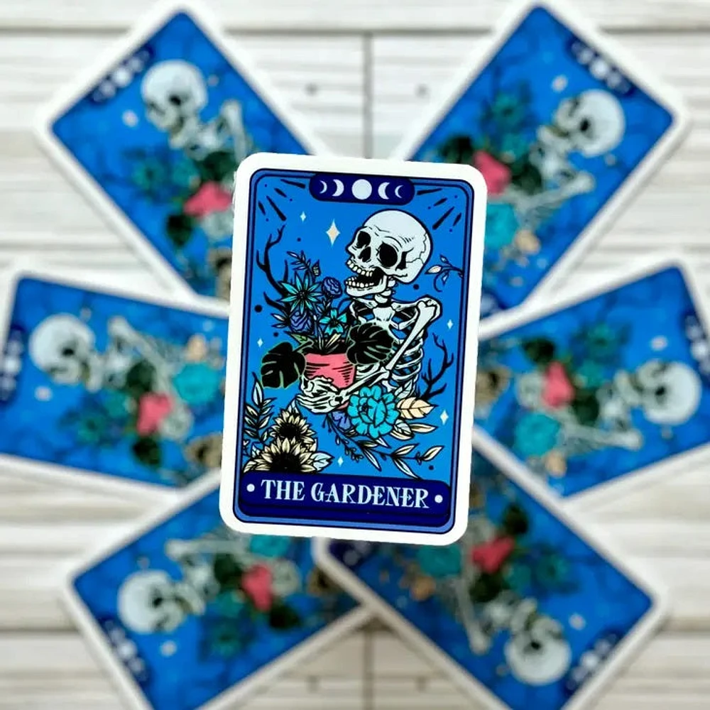 La carta del tarot del jardinero Pegatina