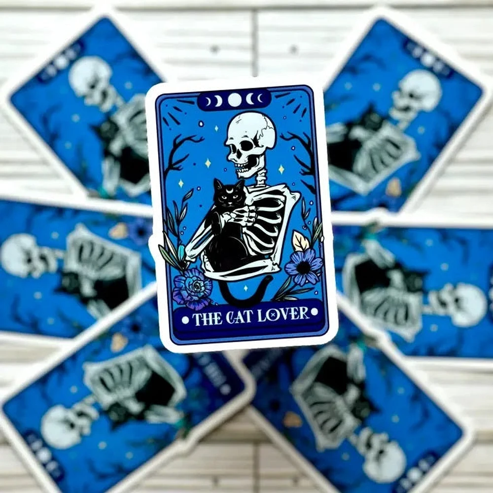 The Cat Lover Tarot Card Sticker