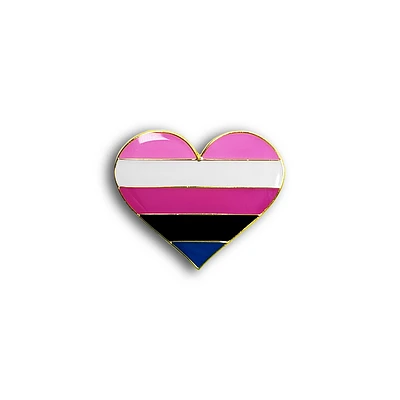 Genderfluid Pride Heart Pin