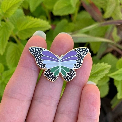 Épingle papillon de fierté Genderqueer