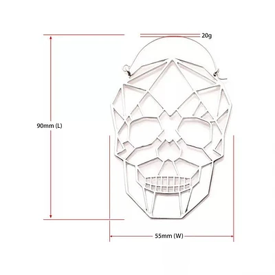 Geometric Cut Out Skull Head Plug Hanger