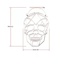 Geometric Cut Out Skull Head Plug Hanger