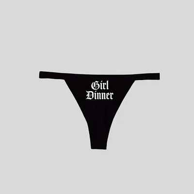 Girl Dinner, Gothic Lgbtq Y2K Lingerie G-String