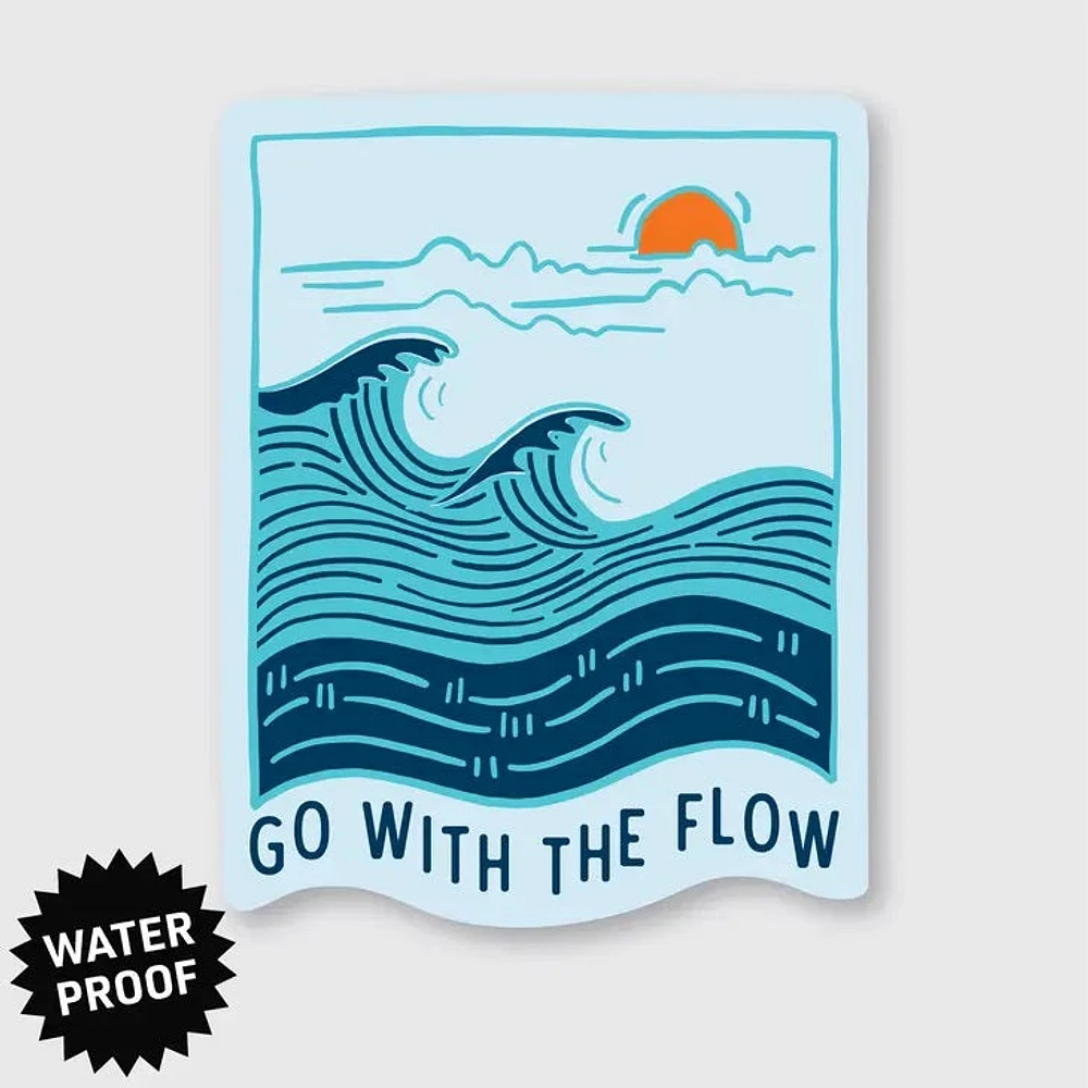 Go With The Flow Sticker 2.62" X 3.38"