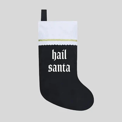 Hail Santa Goth Christmas Stocking