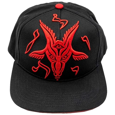 Gorra de béisbol satánica de cabeza de cabra