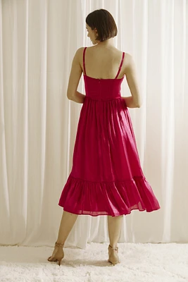 Satin Bustier Dress Sweetheart Neckline