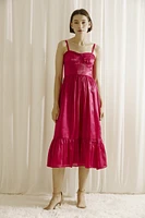 Satin Bustier Dress Sweetheart Neckline