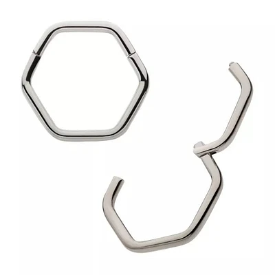 Hexagon Titanium Hinged Hoop