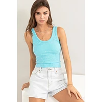 Seamless Tank Top Mineral Wash