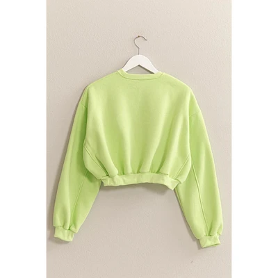 Washed Cropped Sweatshirt