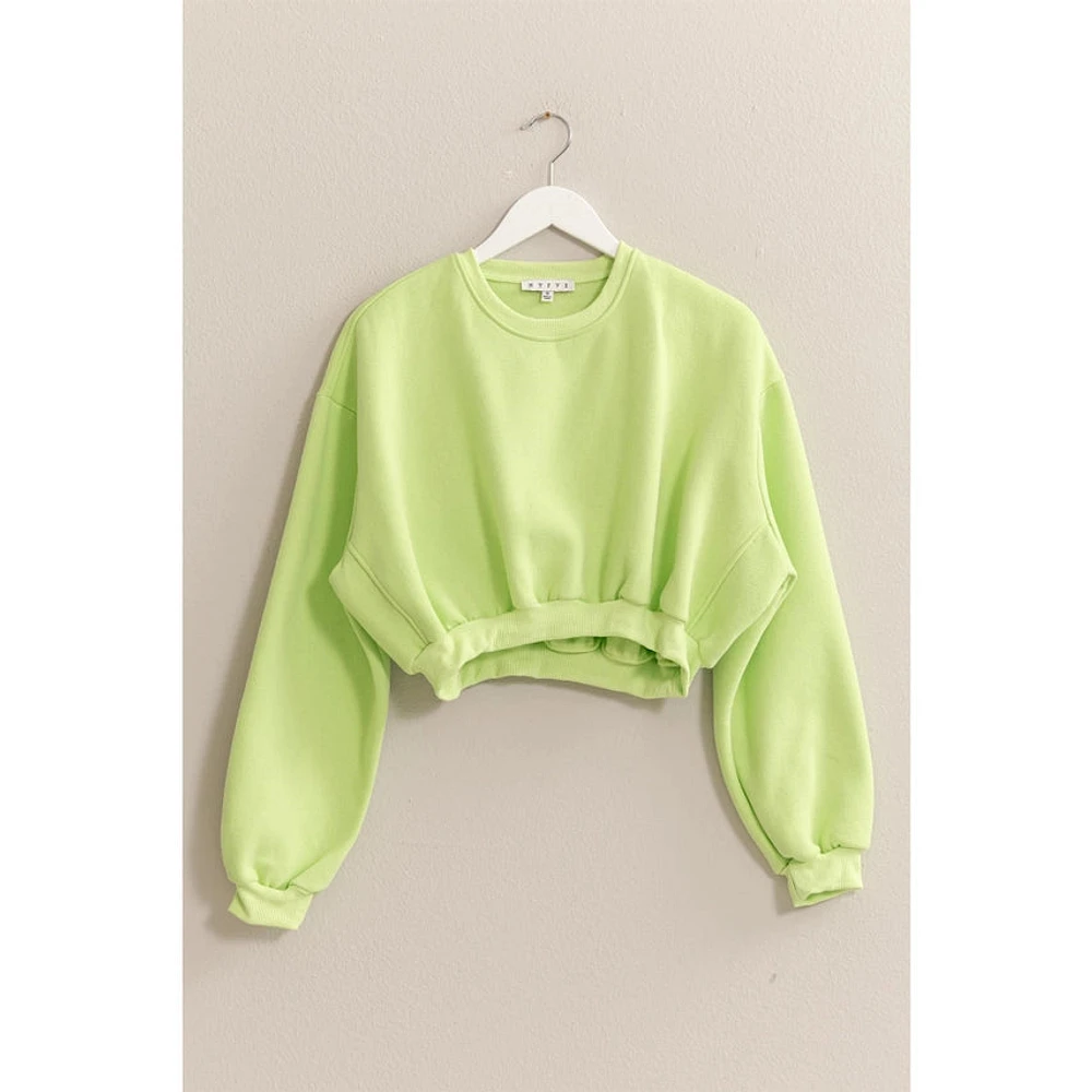 Washed Cropped Sweatshirt