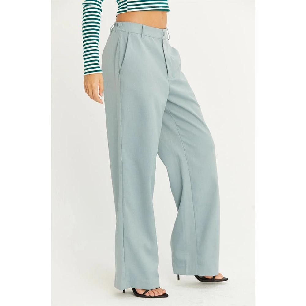 High Waist Straight Leg Pants