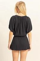 Short Sleeve Top Button Up