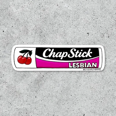 Chapstick Lesbiana Pegatina