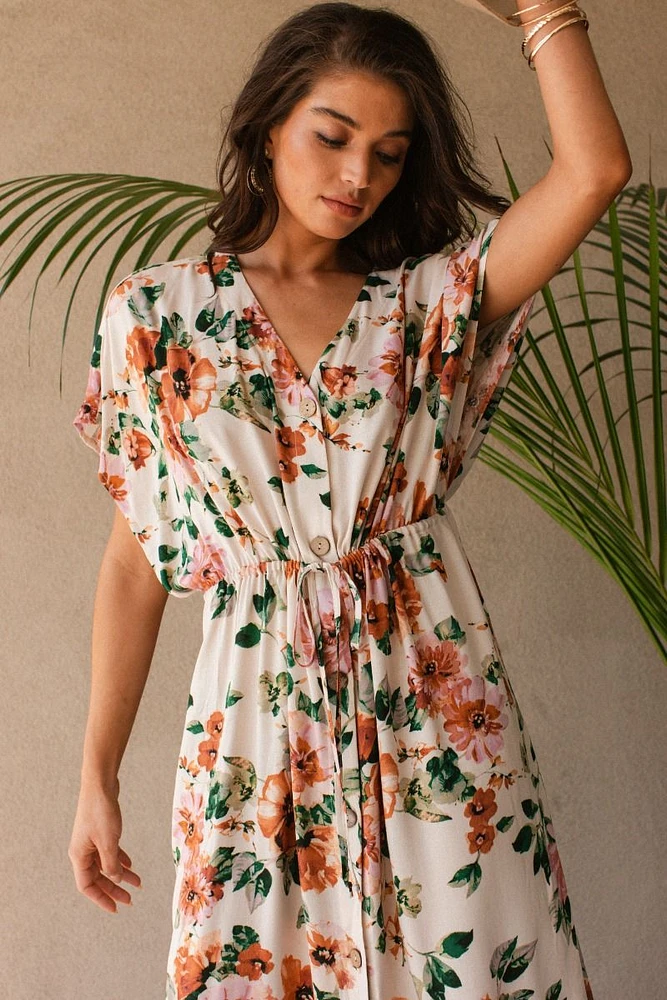 Floral Maxi Cover Up Dress