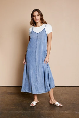 Overall Dress W Pockets