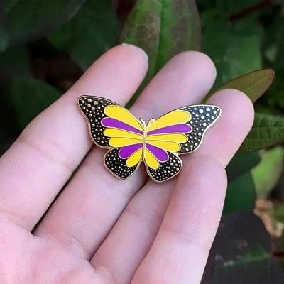 Intersex Pride Butterfly Pin