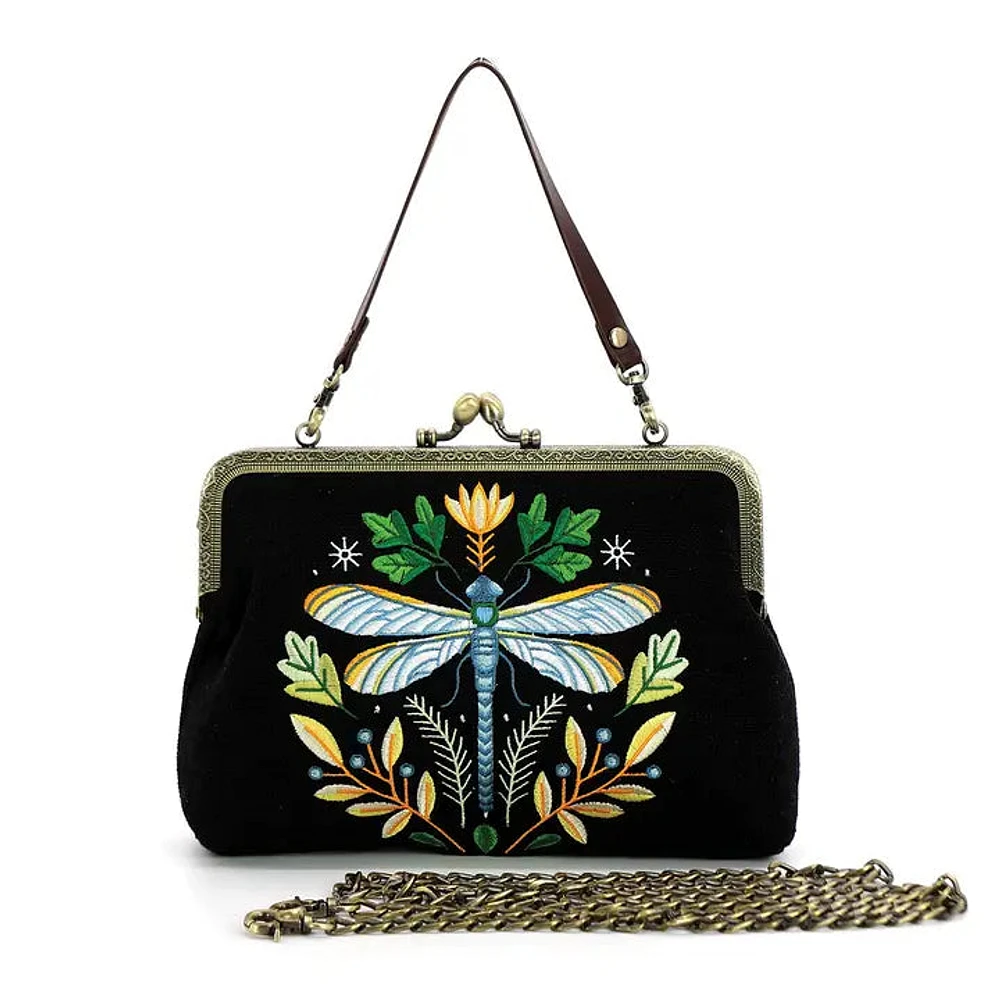 Dragonfly Kisslock Bag