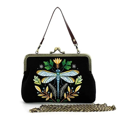 Dragonfly Kisslock Bag