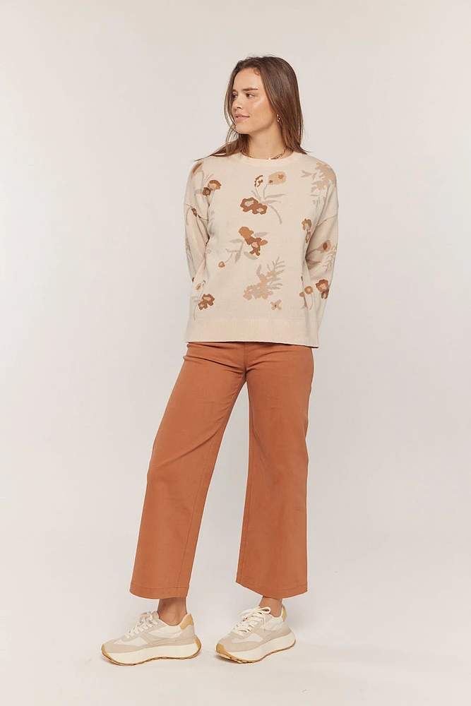 Flower Jaquard Sweater