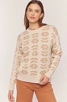 Floral Jaquard Sweater