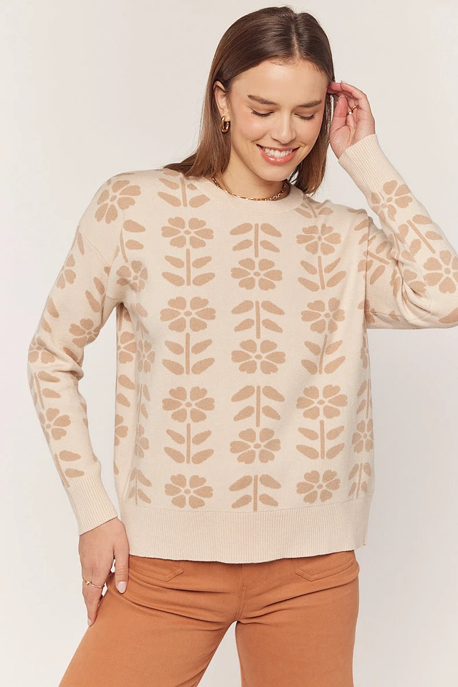 Floral Jaquard Sweater