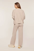 Waffle Textured Sweater Pants