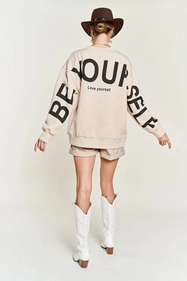 Printed Oversized Sweatshirt