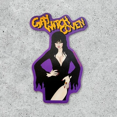 Elvira Gay Witch Coven Sticker