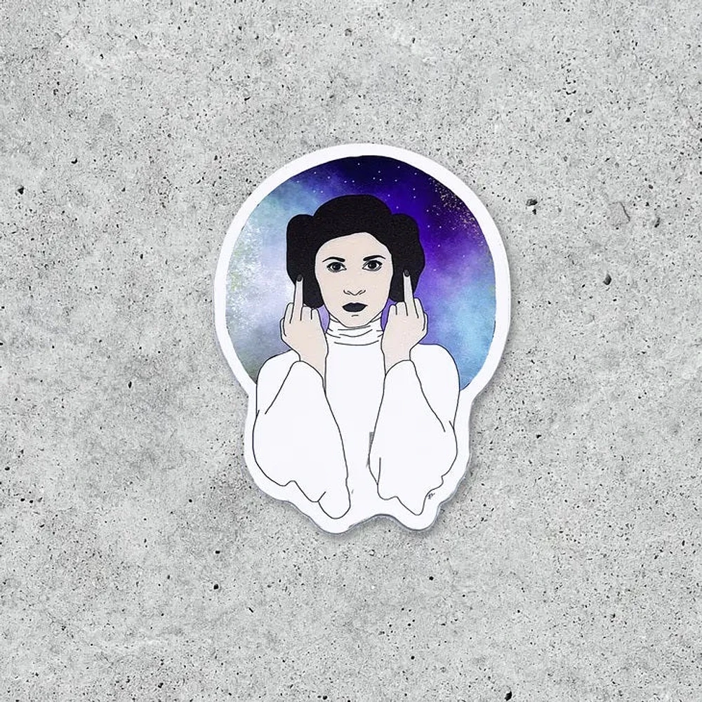 Doigt du milieu de la princesse Leia Sticker