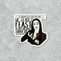 Credo de la familia Morticia Pegatina