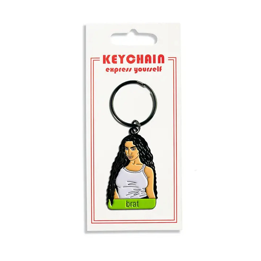 Charli Xcx Brat Keychain