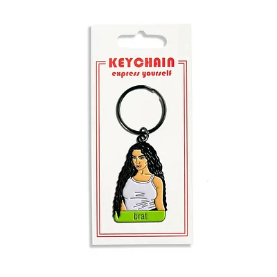 Charli Xcx Brat Keychain