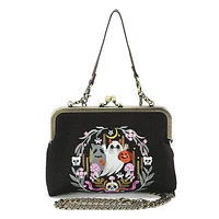 Snake And Ghost Wreath Kisslock Bag