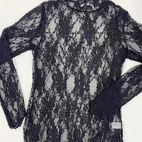 Floral Print Lace Long Sleeves Top Plus