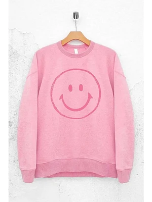 Smile Happy Face Graphic Sweatshirt