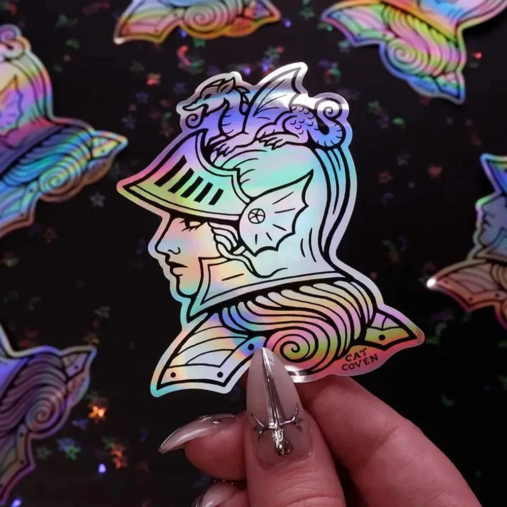 Lady Knight - Holographic Sticker